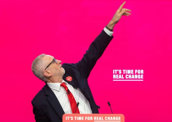 Labour Party leader Jeremy Corbyn during the launch of his party's manifesto in Birmingham.