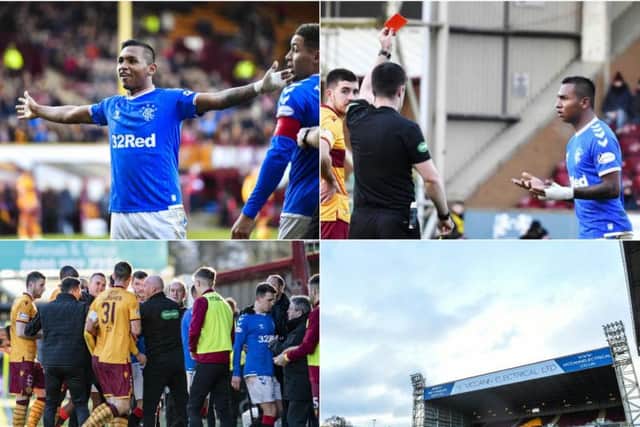 Rangers defeated Motherwell 2-0 but Alfredo Morelos reverted to his old ways after being sent off for celebrating his goal with an offensive gesture