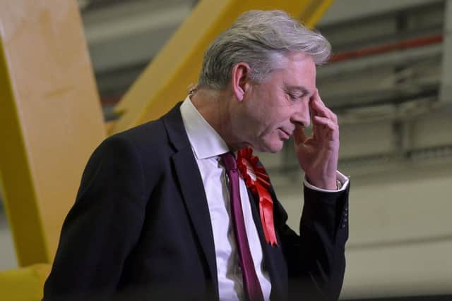 Scottish Labour leader Richard Leonard at the North Lanarkshire general election count in Motherwell. Picture: Dave Johnston
