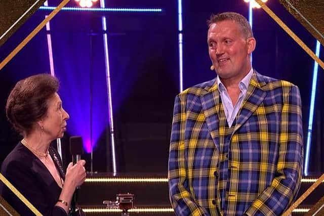 Doddie Weir was presented with the BBC Sports Personality of the Year Helen Rollason Award on Sunday night (BBC)