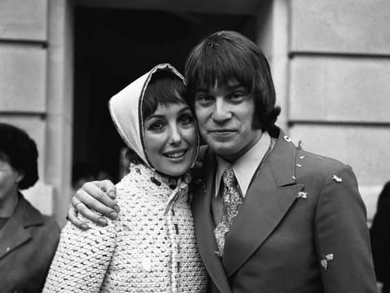 Actor Nicky Henson (right) after his marriage to actress Una Stubbs