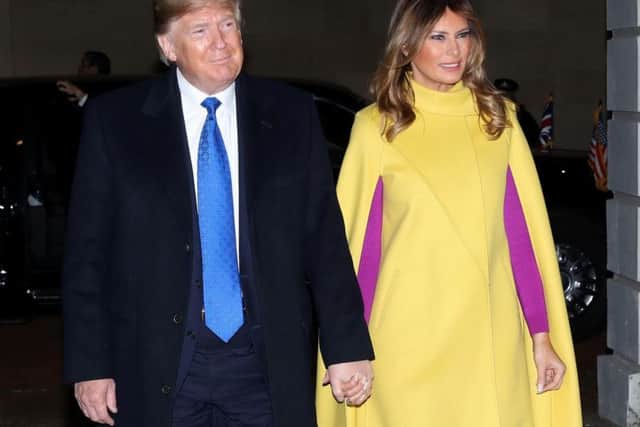US president Donald Trump with his wife Melania