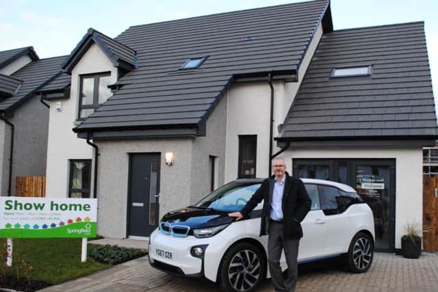 Springfield chief executive Innes Smith outside a Motherwell show home. Picture: Contributed