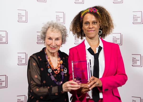 Joint winners Margaret Atwood and Bernardine Evaristo during 2019 Booker Prize Winner Announcement photocall at Guildhall, London, 14 October 2019 PIC: Jeff Spicer/Getty Images