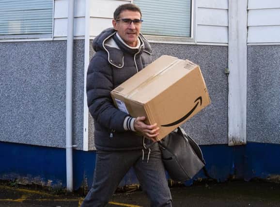 Angelo Alessio leaves Rugby Park after being relieved of his position as Kilmarnock manager. Picture: Alan Harvey/SNS