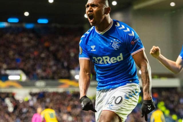 Alfredo Morelos broke a Uefa record for goals before Christmas. Picture: SNS