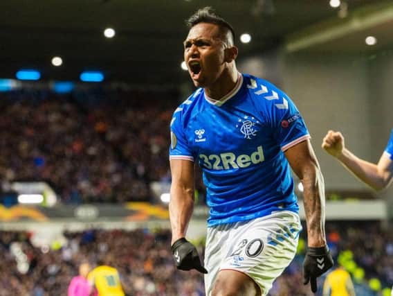 Alfredo Morelos broke a Uefa record for goals before Christmas. Picture: SNS