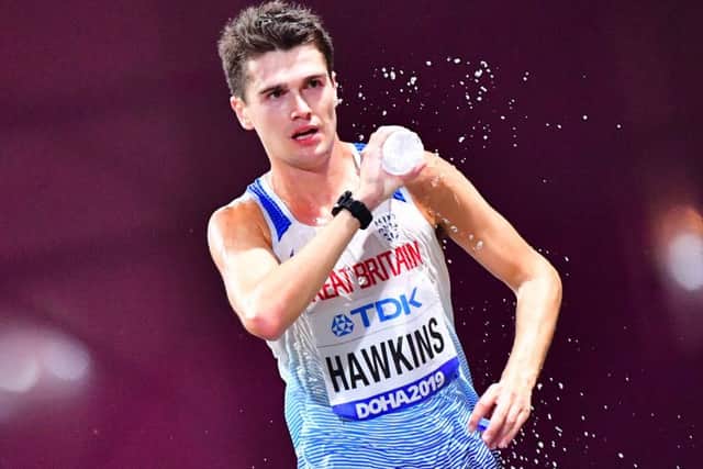 Callum Hawkins on his way to fourth place in the marathon at the World Championships in Doha. Picture: Guiseppe Cacace/AFP/Getty