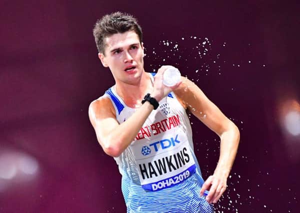 Callum Hawkins on his way to fourth place in the marathon at the World Championships in Doha. Picture: Guiseppe Cacace/AFP/Getty