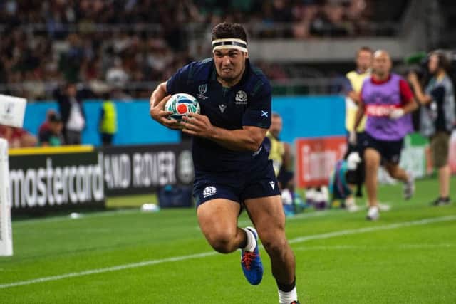Stuart McInally in action for Scotland in the World Cup