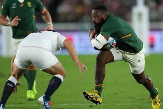 South Africa prop Tendai Mtawarira in action during last month's World Cup win over England. Picture: Getty Images