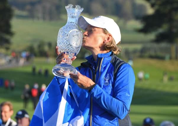 Catriona Matthew led Europe to a Solheim Cup triumph at Gleneagles. Picture: AFP/Getty Images