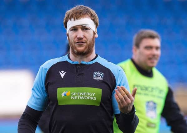 Glasgow Warriors flanker Rob Harley in training. Picture: Ross MacDonald/SNS/SRU