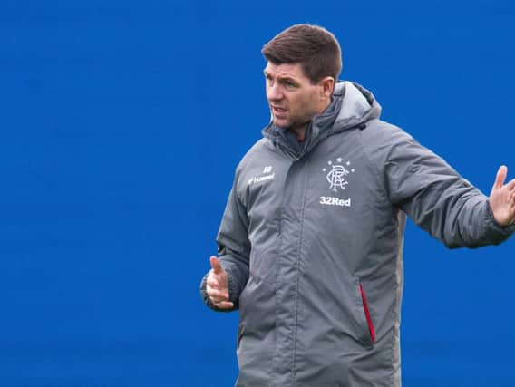 Steven Gerrard takes training ahead of Rangers' trip to face Hibs