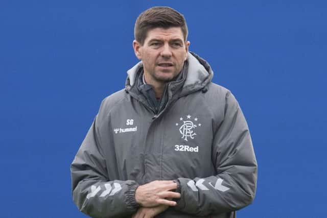 Rangers manager Steven Gerrard supervises training. Picture: Craig Foy/SNS
