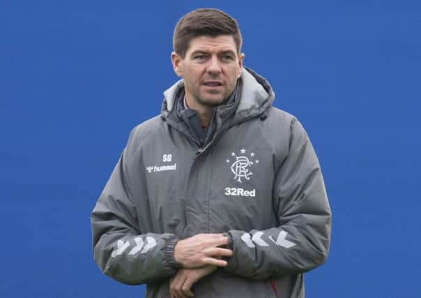 Rangers manager Steven Gerrard supervises training. Picture: Craig Foy/SNS