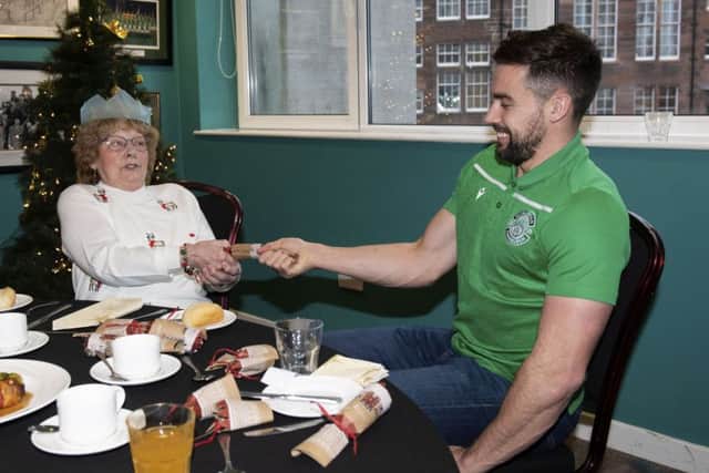 Hibs defender Darren McGregor at the SPFL Trust's Festive Friends event at Easter Road. Picture: SNS/Craig Foy