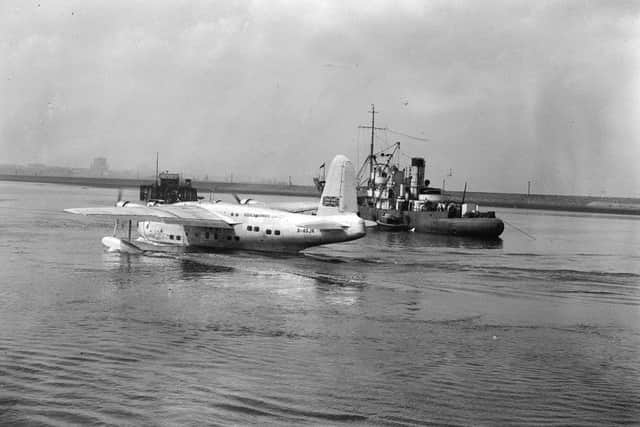 A Hythe flying boat  a  civilian conversion of the successful wartime military aircraft the Short Sunderland  was earmarked  for the ill-fated Leith-Southampton link.