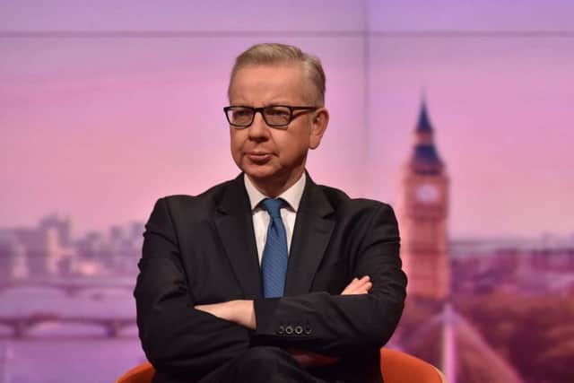 Senior Tory Michael Gove is interviewed on BBC's The Andrew Marr Show