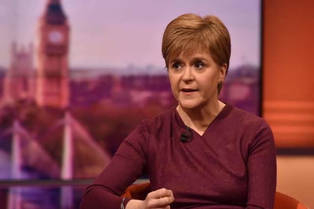 First Minister Nicola Sturgeon is interviewed on BBC's The Andrew Marr Show