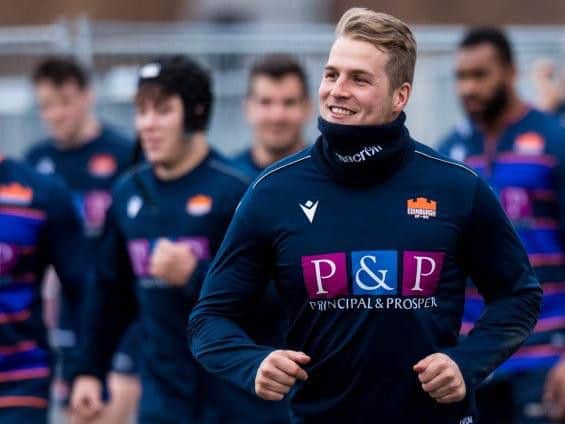 Wing Duhan van der Merwe will make his 50th appearance for Edinburgh against Glasgow at Scotstoun tomorrow night. Picture: SRU/SNS