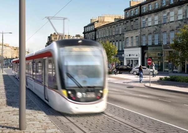 An artist's impression of the tram extension in Edinburgh (Photo: Trams to Newhaven)
