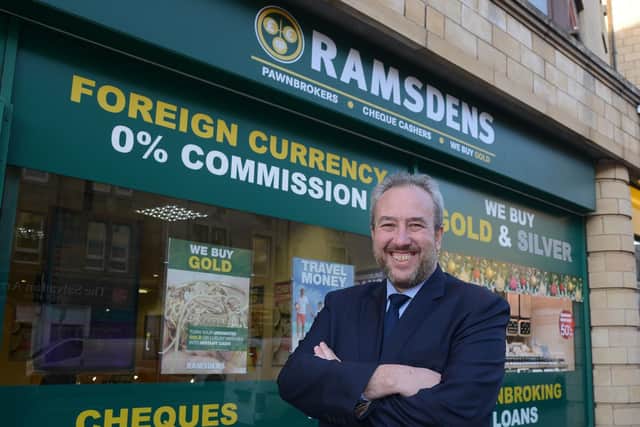 Peter Kenyon outside the Dalry Road shop in Edinburgh. Another Ramsdens will 
open in Shandwick Place in the spring. Picture: Jon Savage.