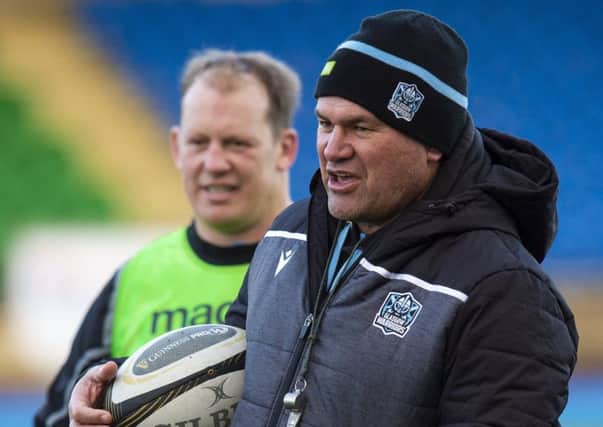 Dave Rennie, supervising training ahead of the 1872 Cup clash, says Glasgow must be more clinical than in last weeks defeat. Picture: SNS/SRU.