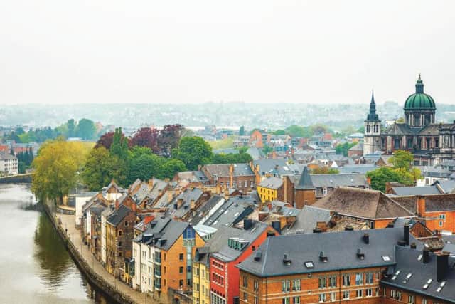 The historic city center of Namur in Wallonia, Belgium