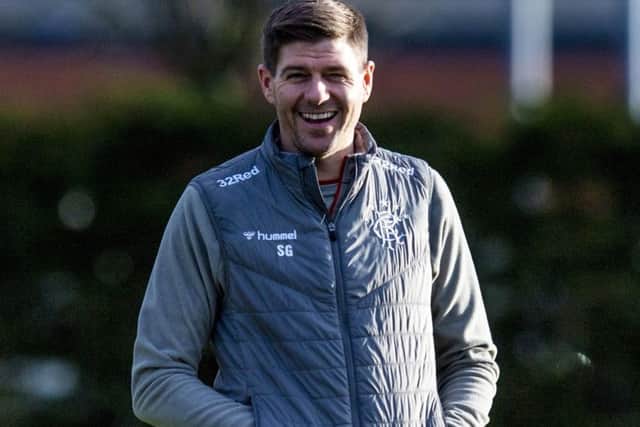 Rangers manager Steven Gerrard during training. Picture: Craig Williamson/SNS