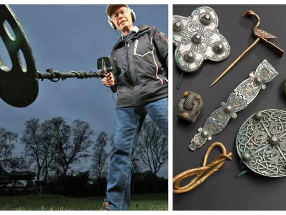 Alastair Hacket, president of the National Council for Metal Detecting, said numbers of those taking up the hobby are on the rise with the increase partly due to highly-publicised finds like the Galloway Hoard (right). PIC: Contributed/NMS.