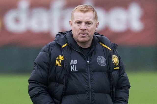 Celtic manager Neil Lennon supervises training ahead of the St Mirren game. Picture: Craig Foy/SNS