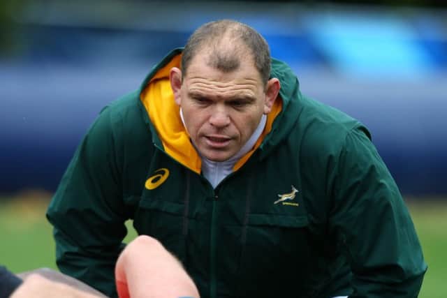 South Africa-born Pieter de Villiers will join Scotland as a short-term scrum coach. Picture: Getty.