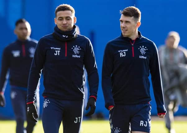 James Tavernier, left, was previously Rangers' regular penalty taker. Picture: Craig Williamson/SNS