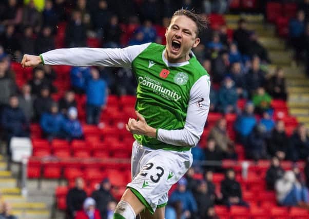 Scott Allan is having an impressive season at Hibs and has kicked on since the arrival of new manager Jack Ross. Picture: Alan Harvey/SNS