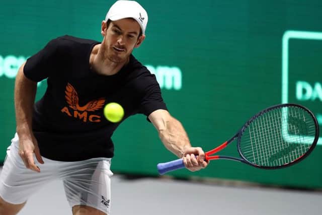 Andy Murray picked up a pelvic injury during the Davis Cup finals. Picture: Getty Images