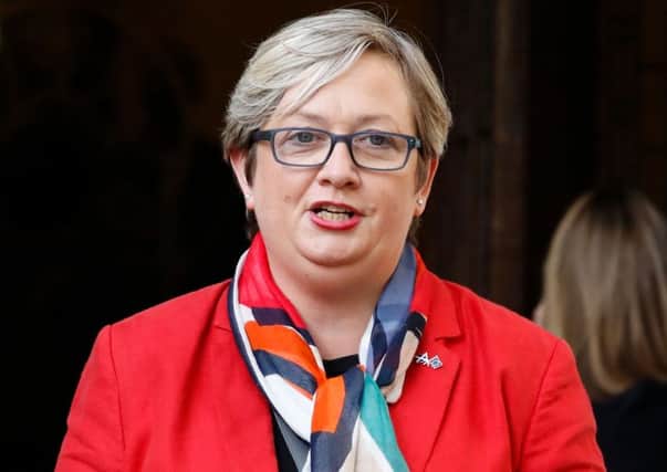 SNP MP Joanna Cherry required a police escort to her constituency surgery following a credible death threat. Picture: AFP/Getty