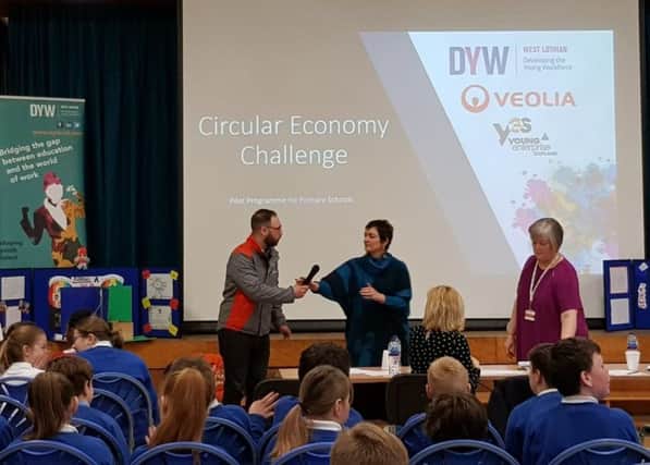 Veolia and Young Enterprise Scotland, delivering circular economy learning to pupils  in West Lothian