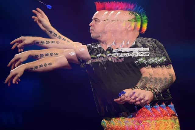Livingston-born Peter Wright will face Michael van Gerwen in a repeat of the 2014 PDC World Championship final. Picture: Getty.