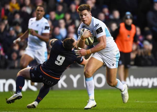 Huw Jones has forced his way back into the Glasgow Warriors team. Picture: Gary Hutchison / SNS