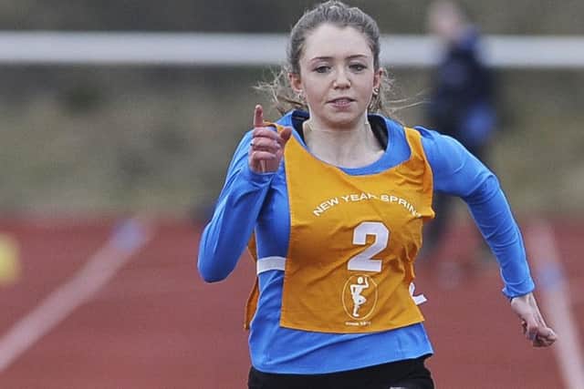 Sarah Malone will run in the third cross-tie today. Picture: Neil Hanna.