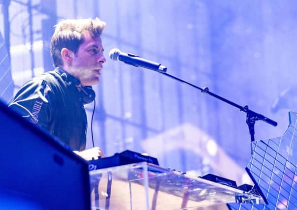 Hogmanay headliner Mark Ronson in action in Princes Street Gardens