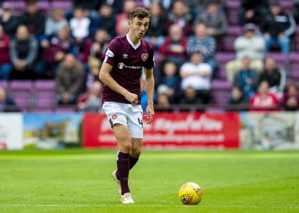 Andy Irving, who was outstanding in Hearts last outing, is keen on manager Daniel Stendels desire for his players to take risks. Picture: SNS