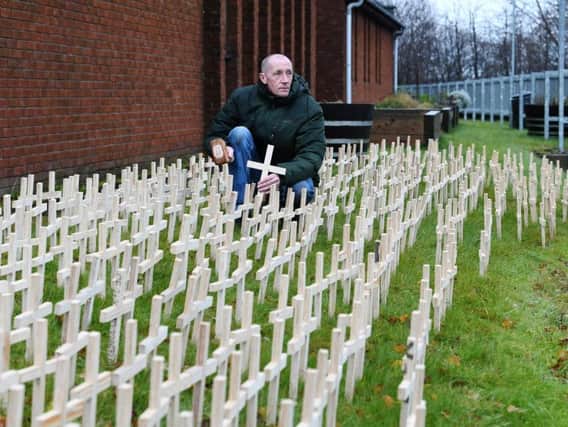 Scotland's drug death crisis was marked last month by wooden crosses at Springburn Parish Church remembering nearly 1,200 people who diedin 2018.