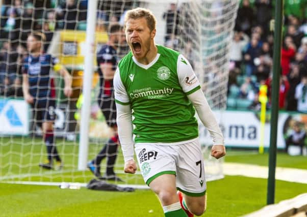 Daryl Horgan scores in a 2-2 draw with Ross County  exactly the kind of game, says the midfielder, that Hibs should have taken full points from. Picture: SNS.