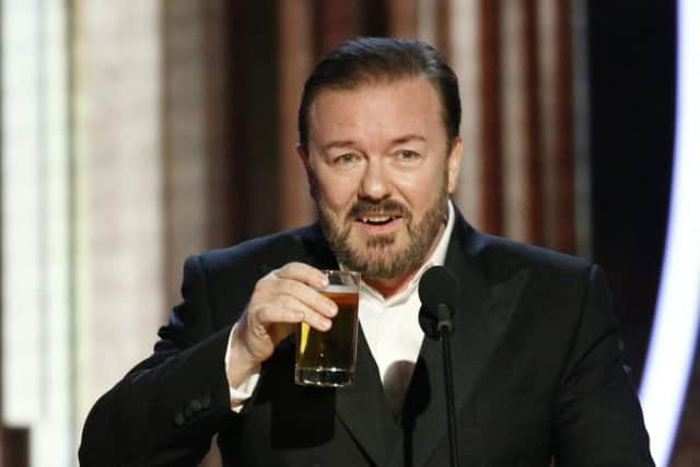 Ricky Gervais hosts the 2020 Golden Globes. Picture: PA