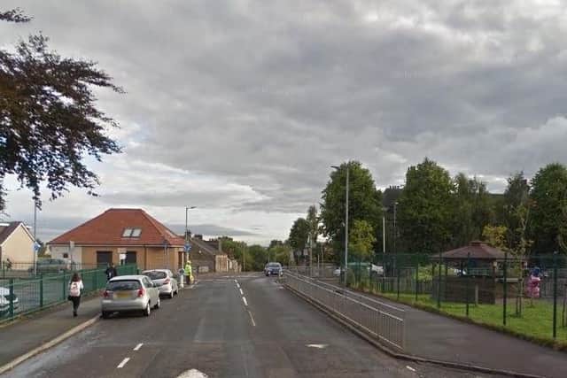 The 47-year-old man was walking along Glasgow Road in Burnbank, Hamilton, when he was hit by a silver Seat Ibiza at around 7.35pm on Sunday. Picture: Google Maps