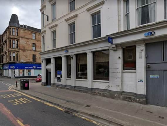 The attempted robbery took place in the foyer of a Lloyds TSB in Duke Street, Dennistoun. Picture: Google