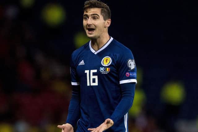 Kenny McLeans last appearance for Scotland came in the 4-0 thumping by Belgium in September. Picture: SNS
