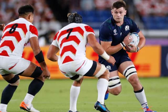 Bradbury in action against Japan at the recent Rugby World Cup. Picture: Getty Images